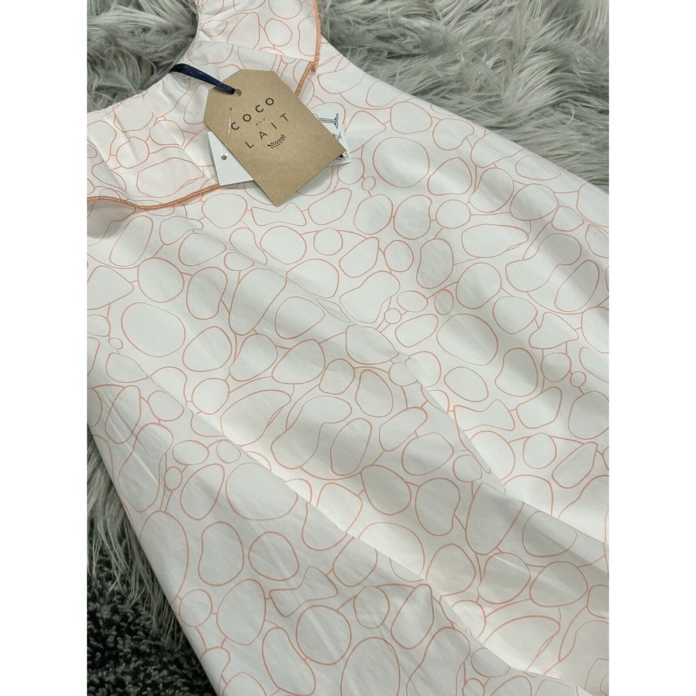 Coco Au Lait White Geometric Patterned Balloon Skirt Dress Size‎ 4 - Picture 3 of 5